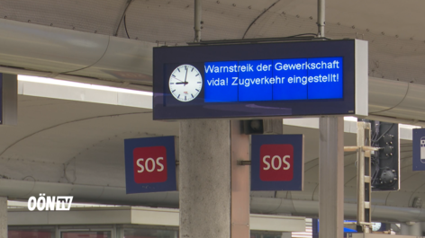 Bahnstreik: Lokalaugenschein am Linzer Hauptbahnhof