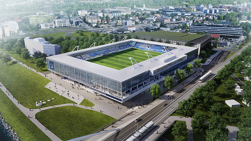 Blau-Weiß-Stadion: Im September beginnt Abbruch der Tribünenanlage