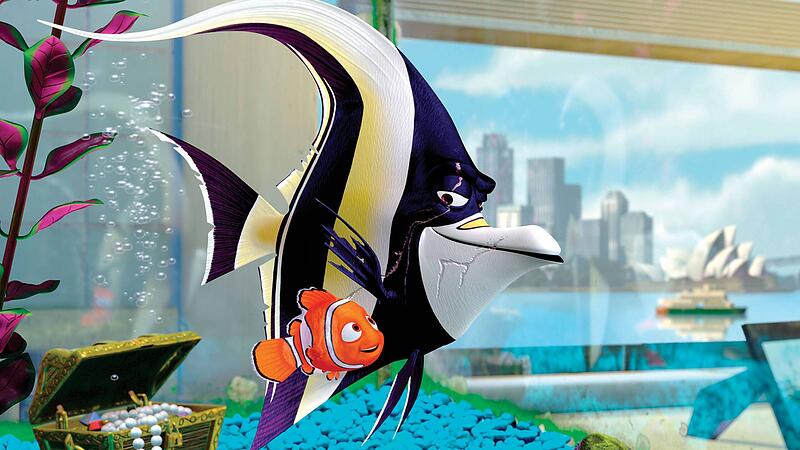 FINDET NEMO Finding Nemo USA 2003 Andrew Stanton Lee Unkrich Szene mit Halterfisch Kahn Regie