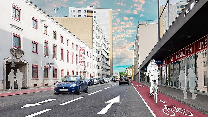 Gegenverkehr und neuer Fahrradweg ab September in der Roseggerstraße