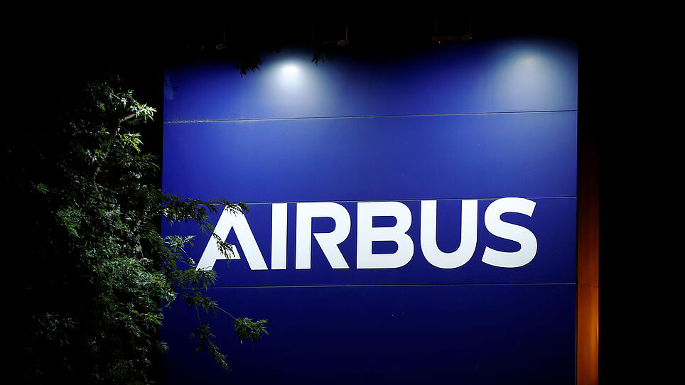 A logo of Airbus is seen at the entrance of its factory in Blagnac near Toulouse