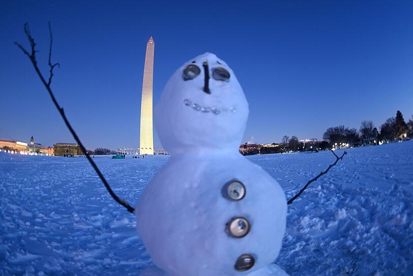 Schneesturm hüllte Washington in ein weißes Kleid