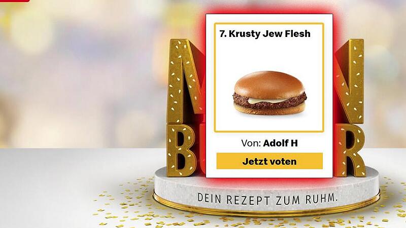 Online-Voting: "Knuspriges Judenfleisch" unter Nickname "Adolf H" angeboten