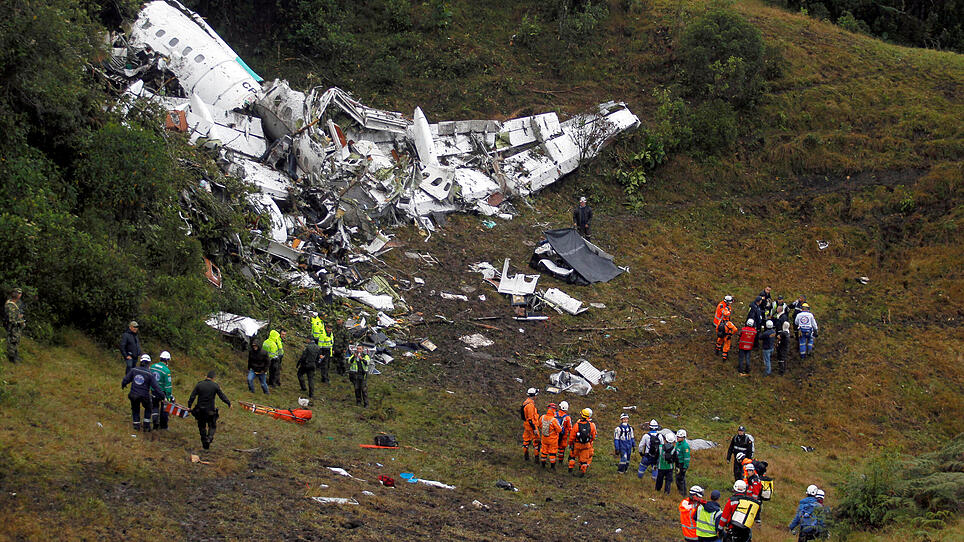 Wreckage from a plane that crashed into Colombian jungle with Brazilian soccer team Chapecoense is seen near Medellin