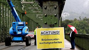 Eisenbahnbrücke drei Tage gesperrt