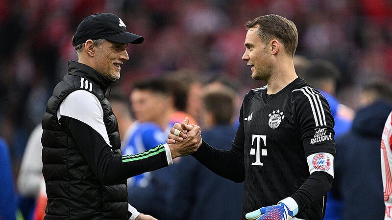 Trainer Thomas Tuchel and Manuel Neuer