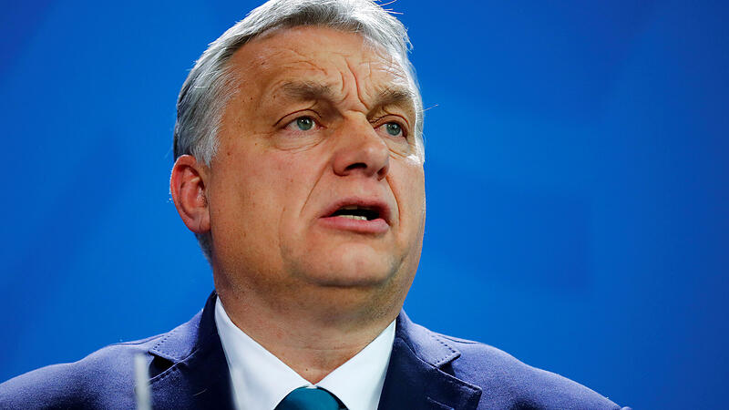 FILE PHOTO: Hungarian Prime Minister Orban speaks to media before talks with German Chancellor Merkel at Chancellery in Berlin