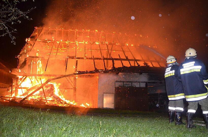 Stall in Münzkirchen niedergebrannt