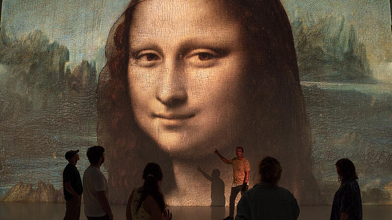 Atemberaubend: Die Mona Lisa zu Gast im Deep Space 8K des Ars Electronica Centers