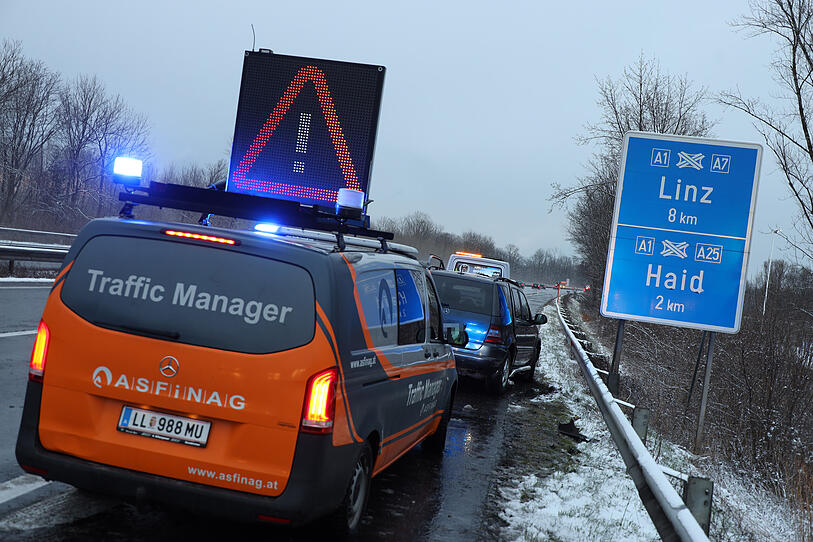 23 Verletzte bei Serienunfällen auf der Welser Autobahn
