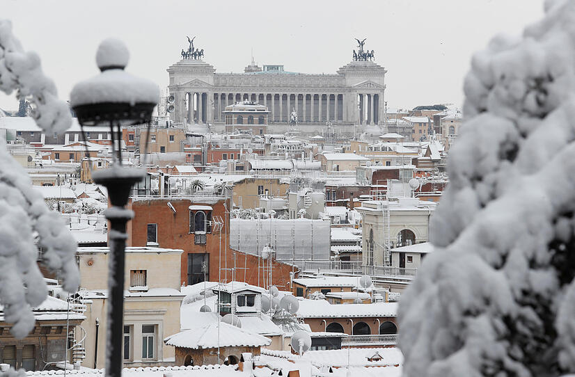 Erster Schnee seit 2012: Alle Schulen in Rom geschlossen