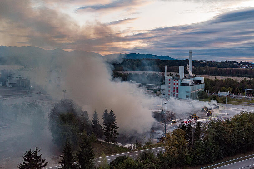 Brand einer Papierfabrik in Laakirchen
