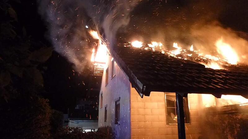 Einfamilienhaus geriet in Brand