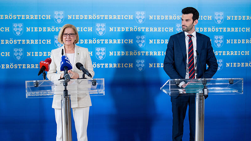 Johanna Mikl-Leitner (ÖVP) und Udo Landbauer (FPÖ)