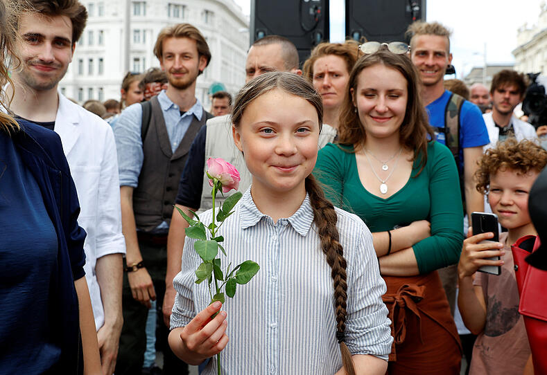 Greta Thunberg bei Klima-Demo in Wien