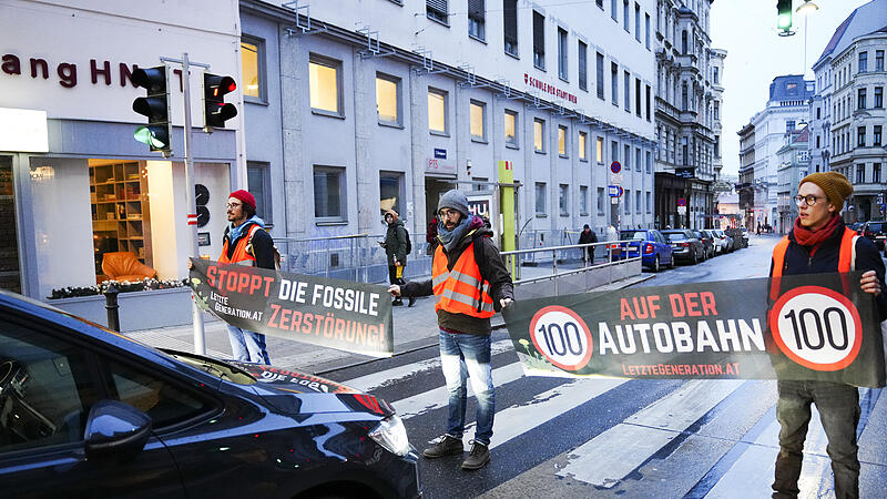 Klimaaktivisten starteten mit Blockadewelle in Wien