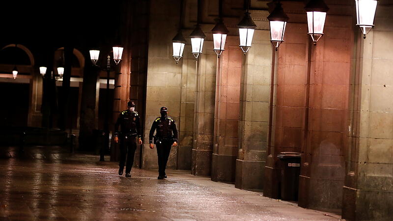 First day of the night-time curfew set as part of a state of emergency in an effort to control the outbreak of the coronavirus disease (COVID-19) in Barcelona