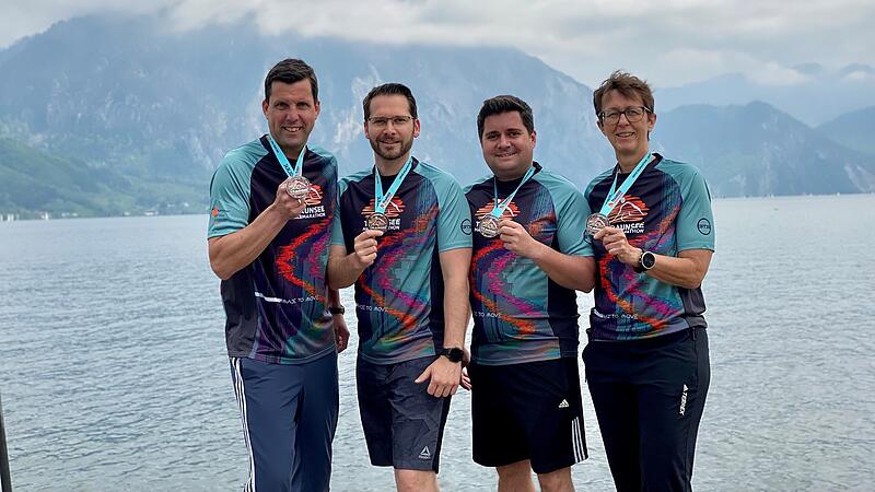 Bürgermeister-Quartett bei Traunsee Halbmarathon