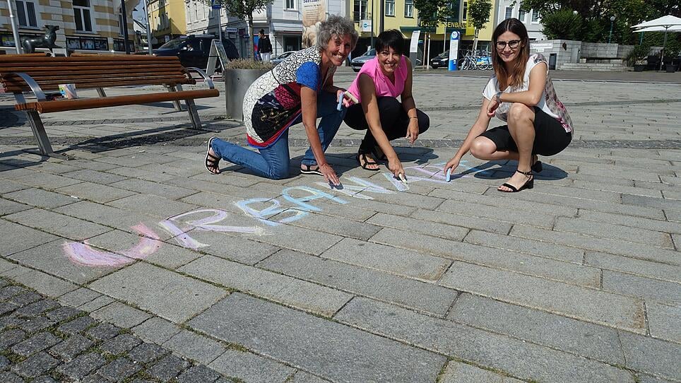 Kunst mit Kreide: Zwei Tage wird auf der Straße gemalt