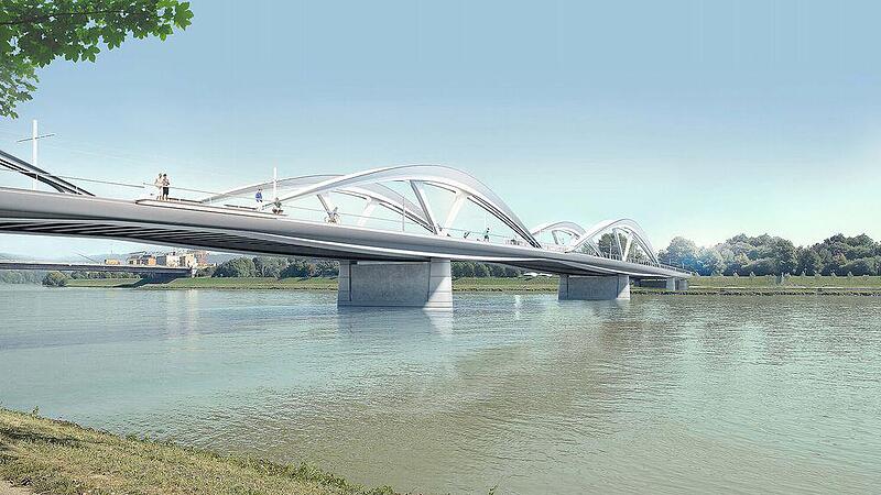 Erste Bilder der neuen Donaubrücke