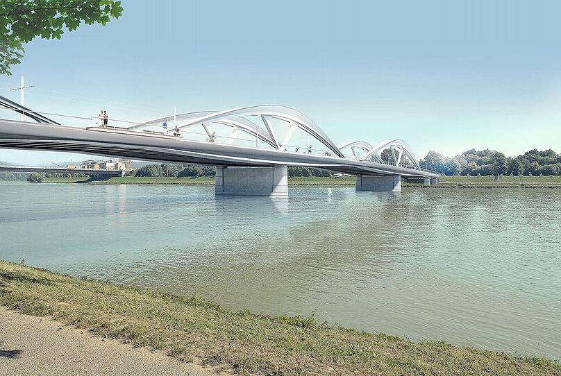 Erste Bilder der neuen Donaubrücke