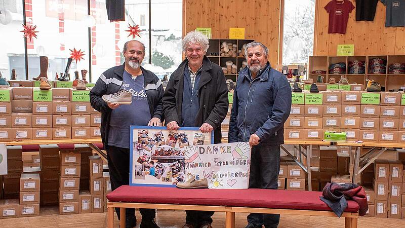 Heini Staudinger donated more than 1,000 pairs of shoes
