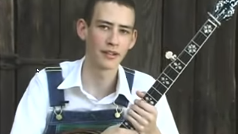 Banjo-spielender Sebastian Kurz Doppelgänger