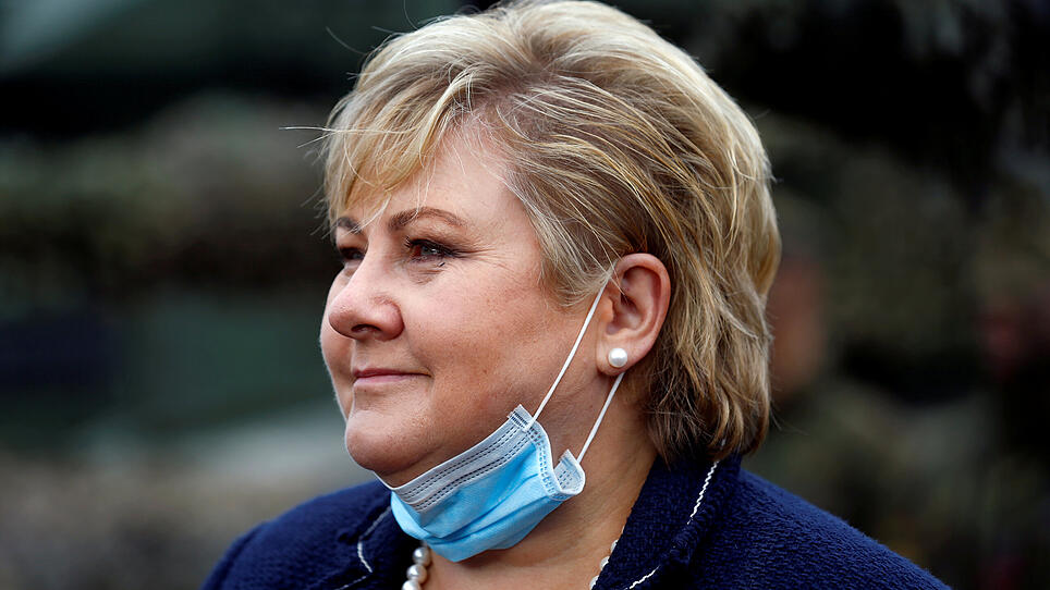 FILE PHOTO: Norwegian PM Solberg visits NATO battle group in Pabrade