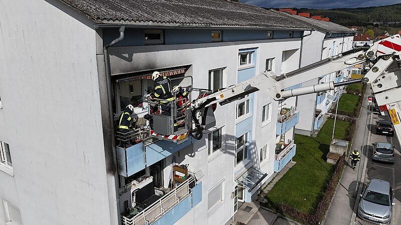 Brand auf Balkon in Freistadt