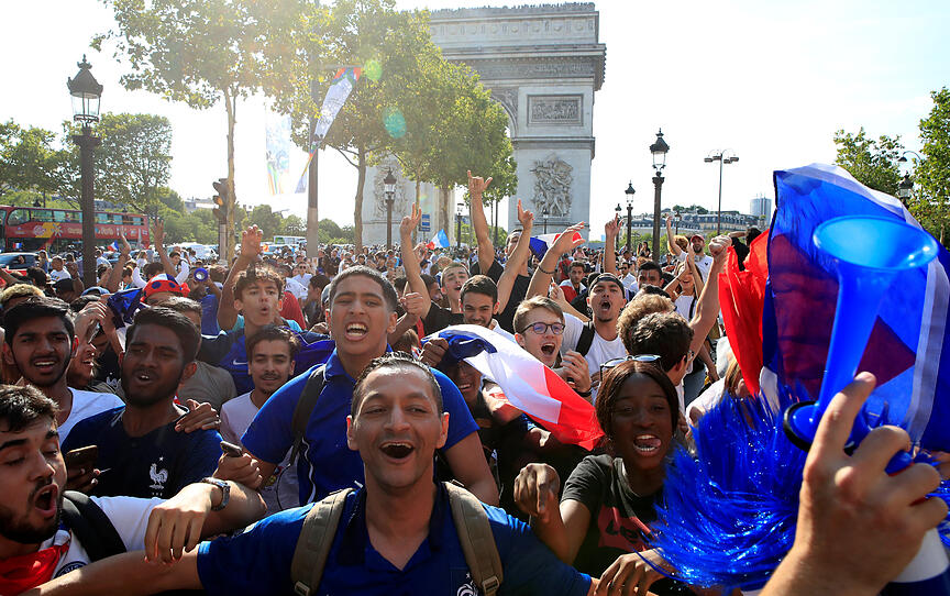 So feierten die Franzosen den Einzug ins Halbfinale
