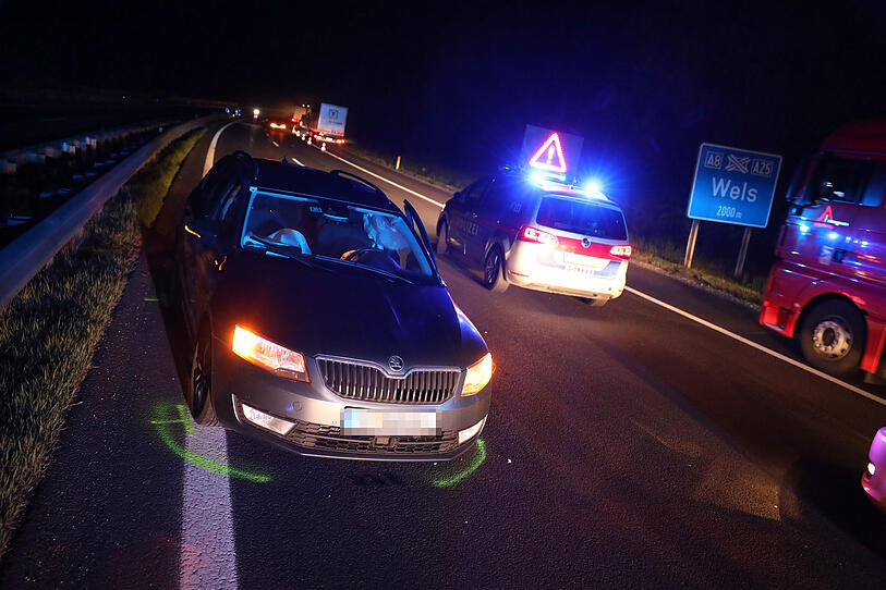 Drei Verletzte bei Geisterfahrerfahrt auf der A8 bei Krenglbach
