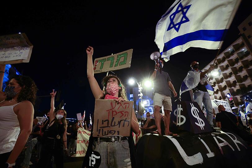 Trotz Lockdowns: Tausende demonstrierten in Israel