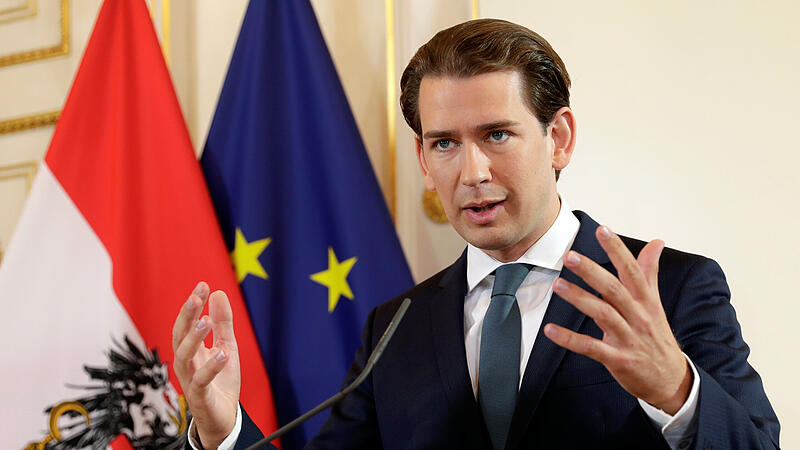 Austrian Chancellor Kurz delivers his speech in Vienna