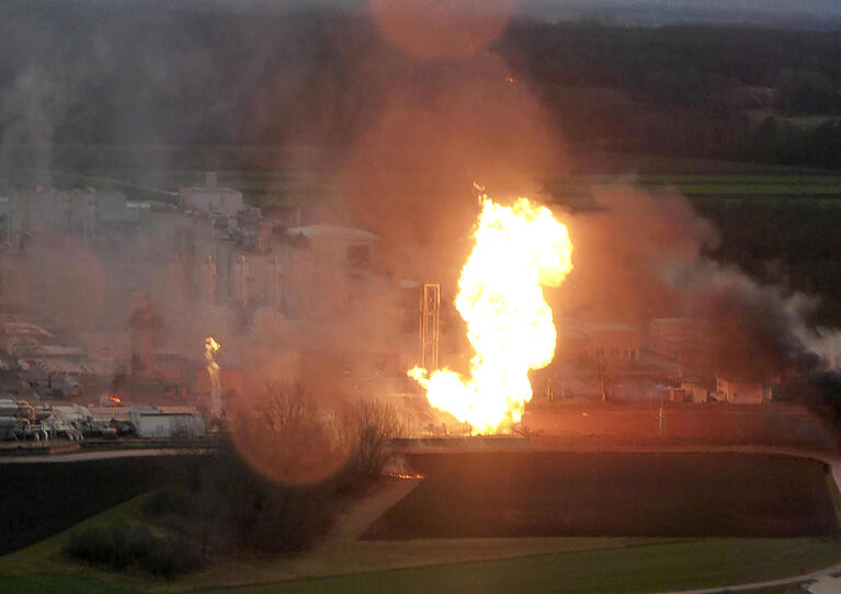 Explosion in Gasstation im Marchfeld