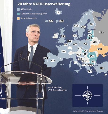 The largest NATO expansion took place in 2004
