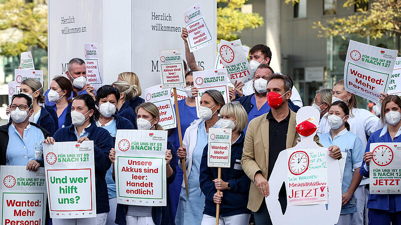 "Wir sind am Limit": Gesundheitspersonal protestierte gegen Überlastung