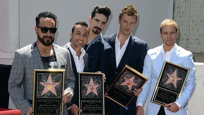 US band Backstreet Boys is honored with a star on the Hollywood Walk of Fame
