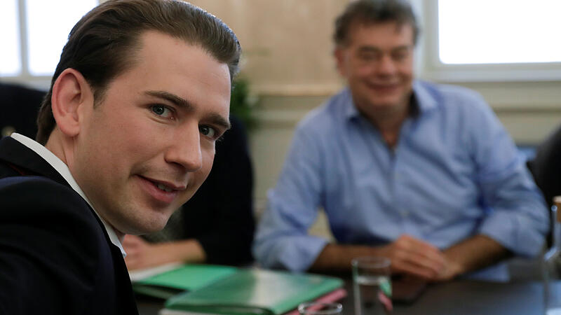 Head of OeVP Kurz meets head of Green Party Kogler in Vienna