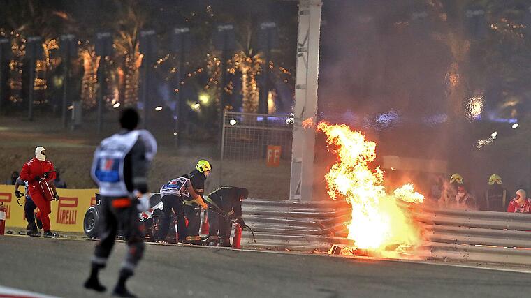 Schwerer Unfall überschattete Formel-1-Rennen von Bahrain