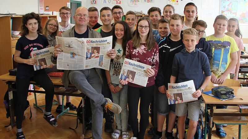 Zeitung in der Schule Redakteursbesuch NMS Waldhausen