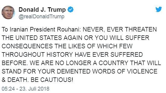Trump Tweet Iran