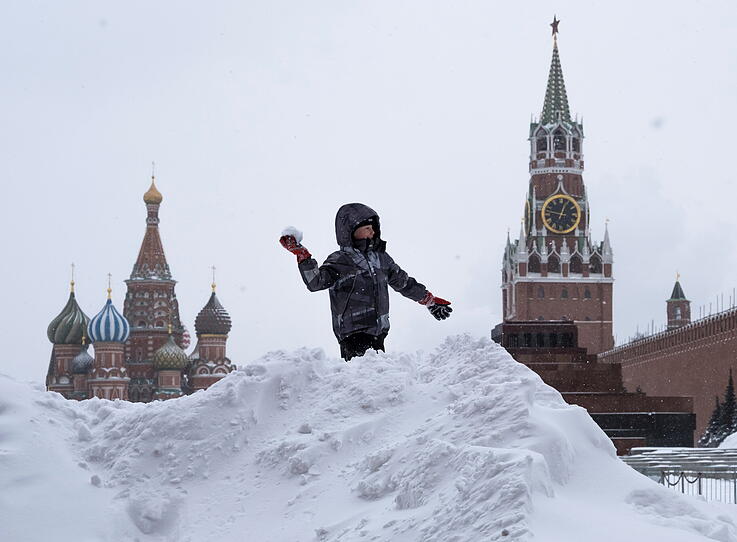 Moskau versinkt im Schnee