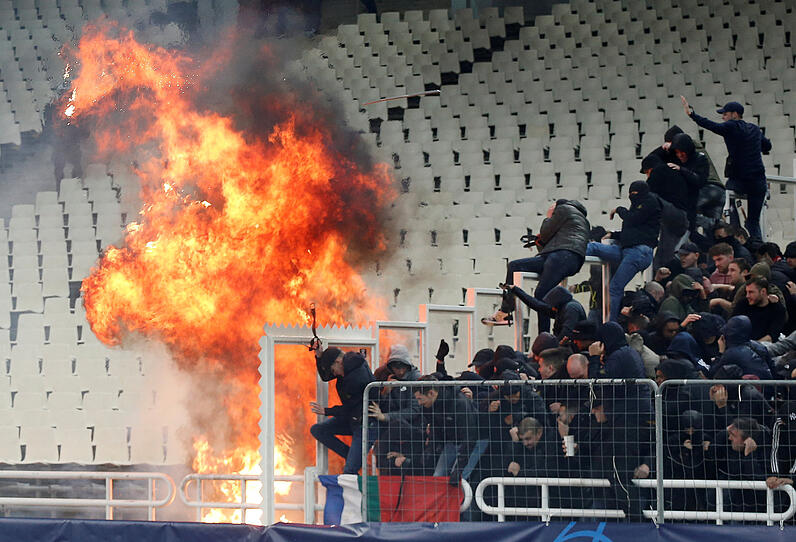 Champions League: Fan-Eklat in Athen