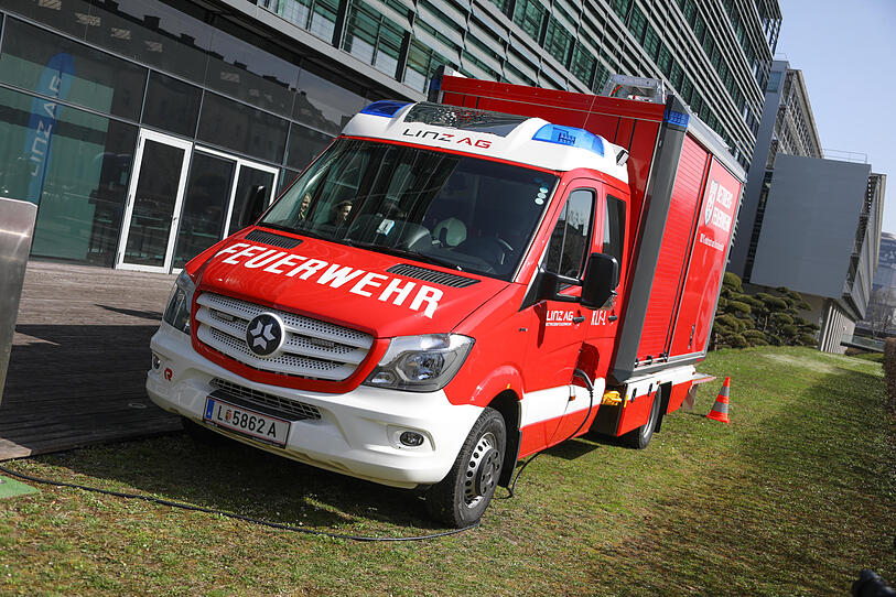 Europas erstes Elektro-Feuerwehrauto in Linz