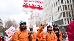 Fahrradboten demonstrierten in Wien