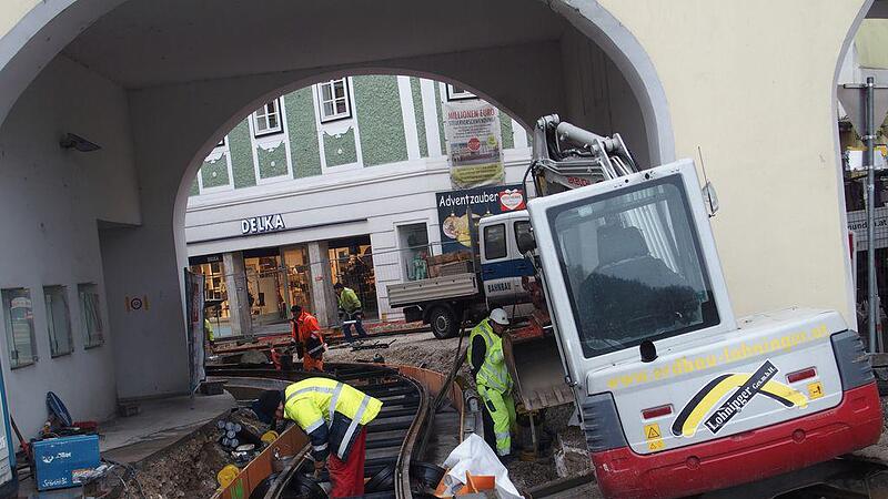 Gmunden: Endspurt bei Stadt-Regio-Tram-Baustelle