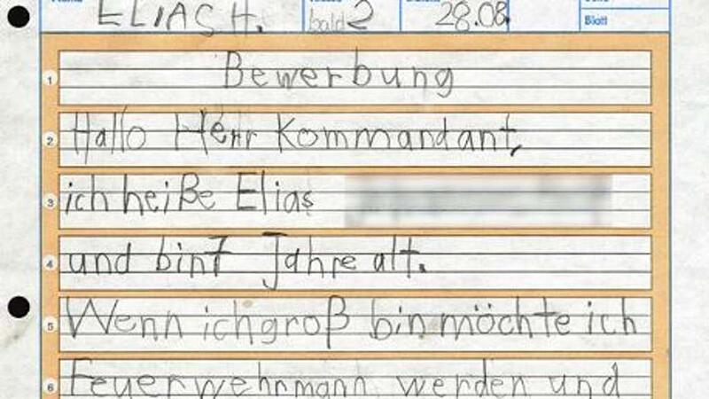 Siebenjähriger bewarb sich bei Münchner Feuerwehr