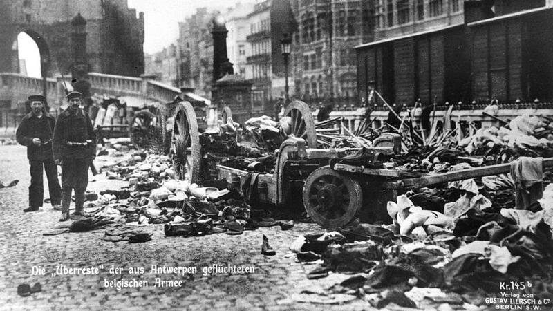 Zerstörungen in Antwerpen