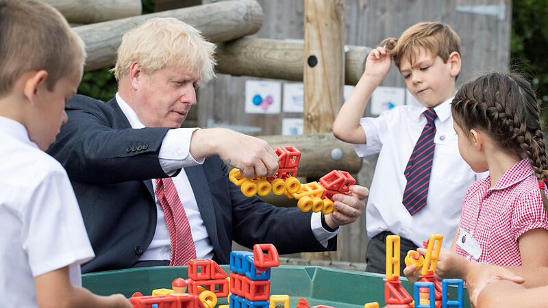 FILE PHOTO: Britain's PM Johnson visits school in Kent