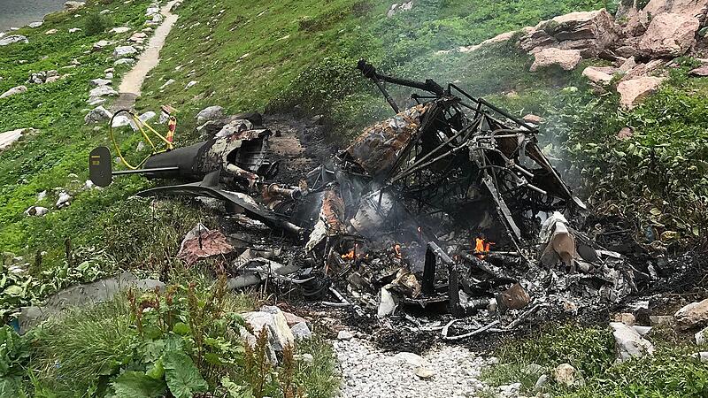 Bundesheer-Hubschrauber brannte nach Absturz aus